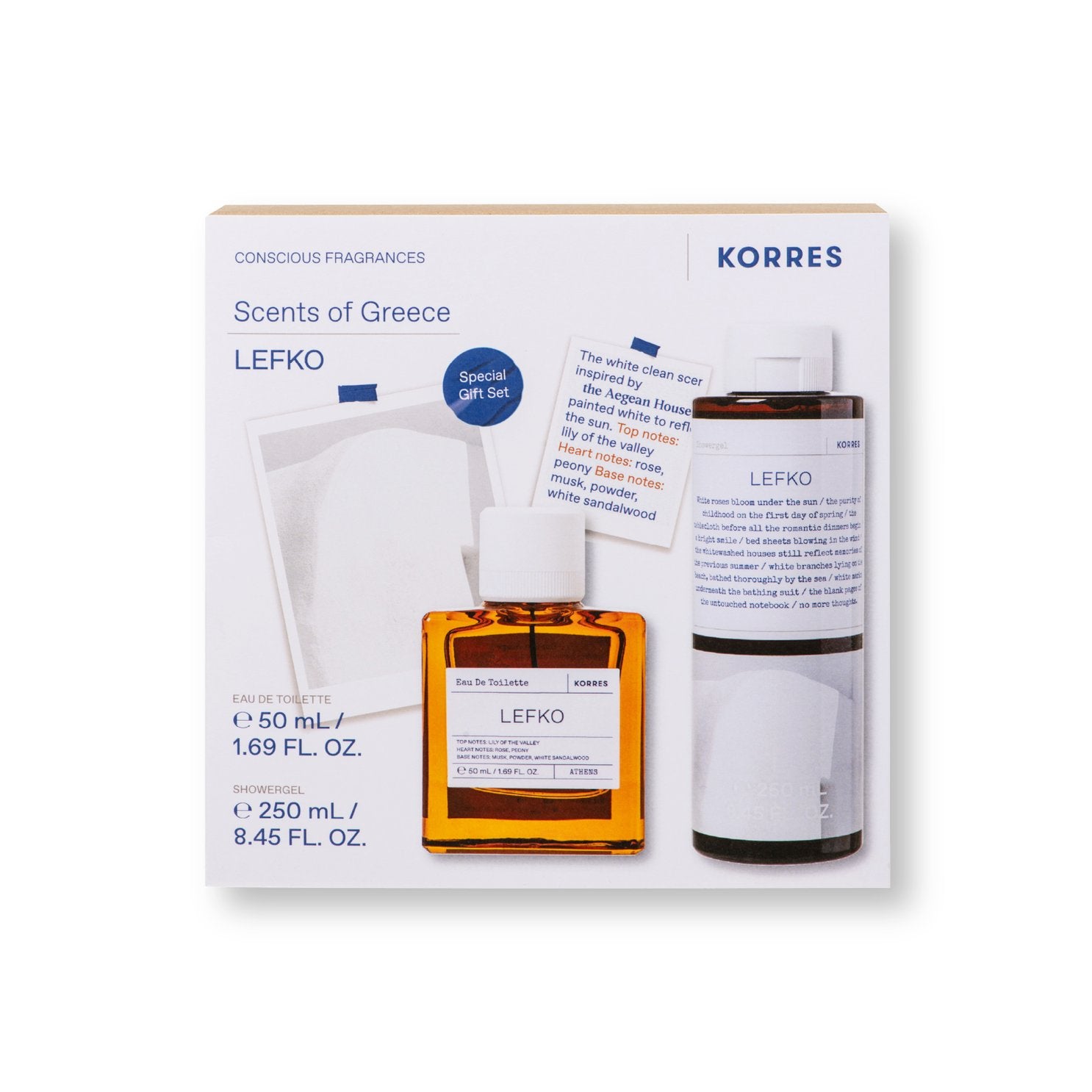 Korres Lefko Set Eau de Toilette 50ml & Αφρόλουτρο 250ml
