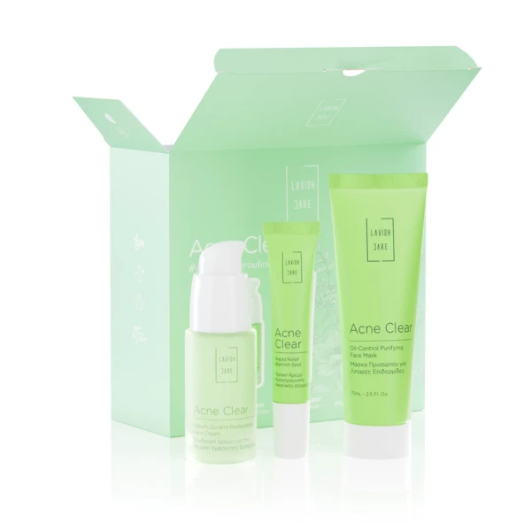 Lavish Care Acne Clear Πακέτο Face Cream 50ml & Face Mask 75ml & Blemish Spot 15ml