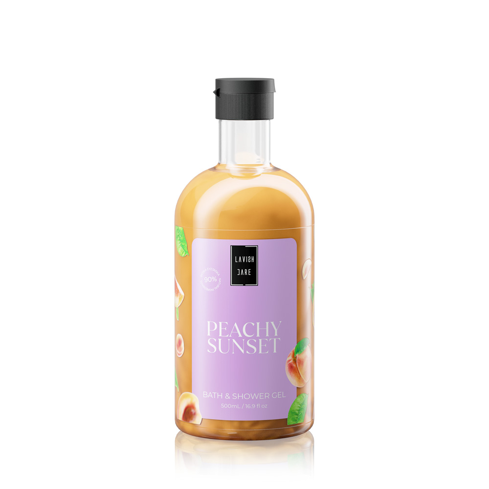 Lavish Care Peachy Sunset Bath & Shower Αφρόλουτρο Gel με Άρωμα Ροδάκινο 500ml