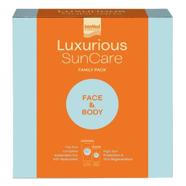 Luxurious Sun Care Family Pack — αντηλιακό προσώπου SPF50 75ml & σώματος SPF50 200ml