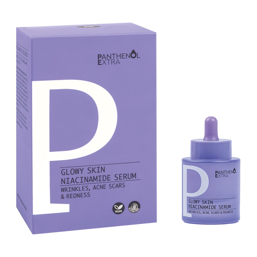 Panthenol Extra Glowy Skin Niacinamide Serum — Ορός με νιασιναμίδη & υαλουρονικό οξύ 30ml