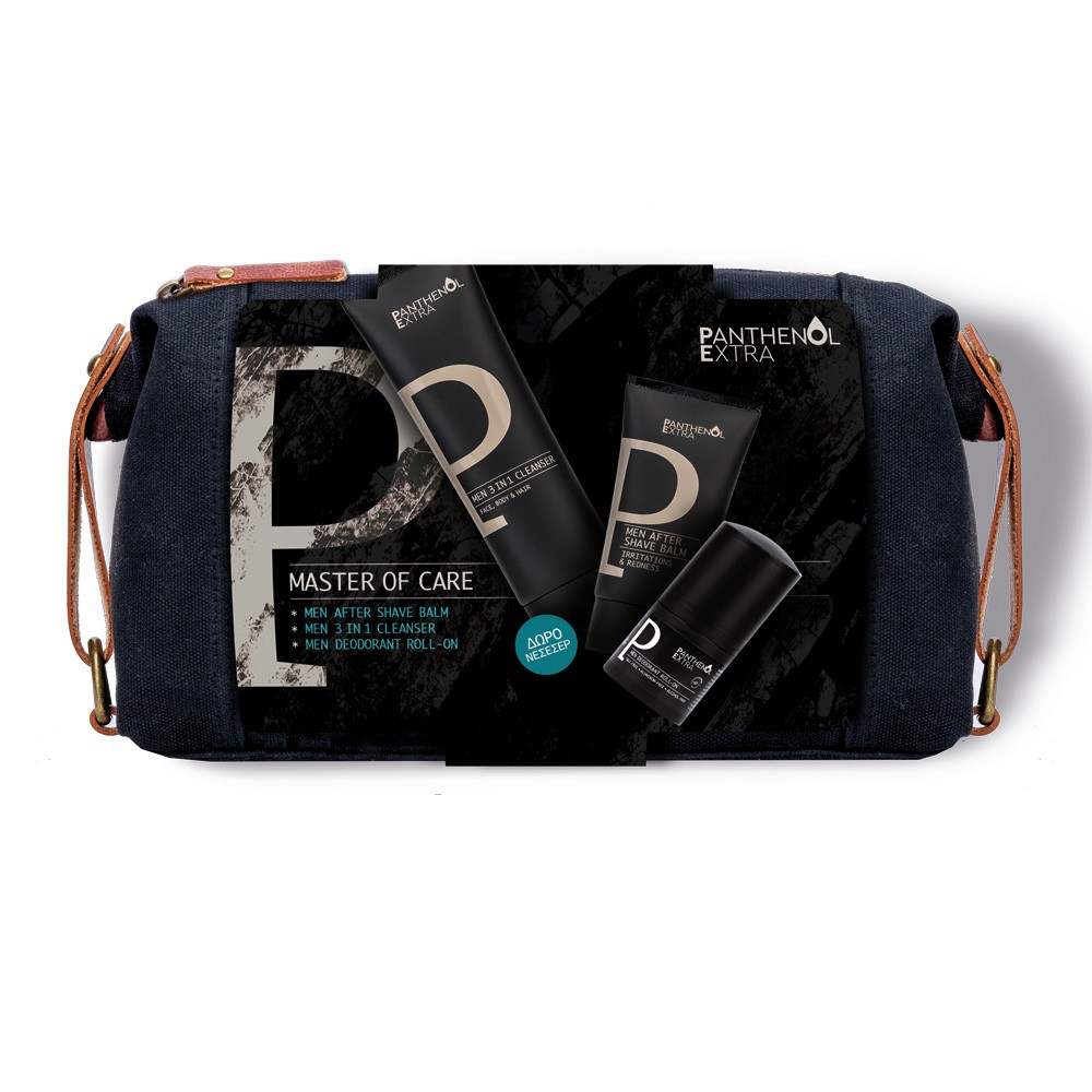 Panthenol Extra Promo — Master Of Care Men: After Shave Balm 75ml & 3in1 Cleanser 200ml & Roll-On 50ml Σετ