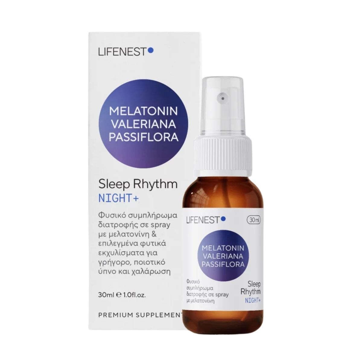 Lifenest Sleep Rhythm NIGHT+ — συμπλήρωμα για τον ύπνο 30 ml